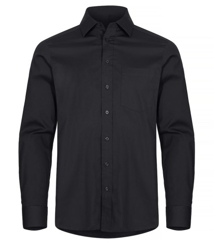 CLIQUE STRETCH SHIRT L/S ZWART