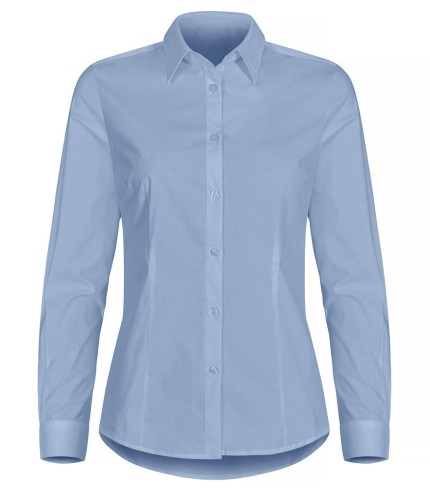 CLIQUE STRETCH SHIRT L/S WOMEN LICHTBLAUW