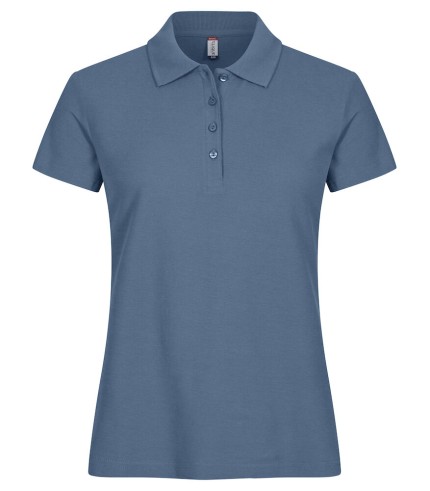 CLIQUE BASIC POLO WOMEN STAALBLAUW