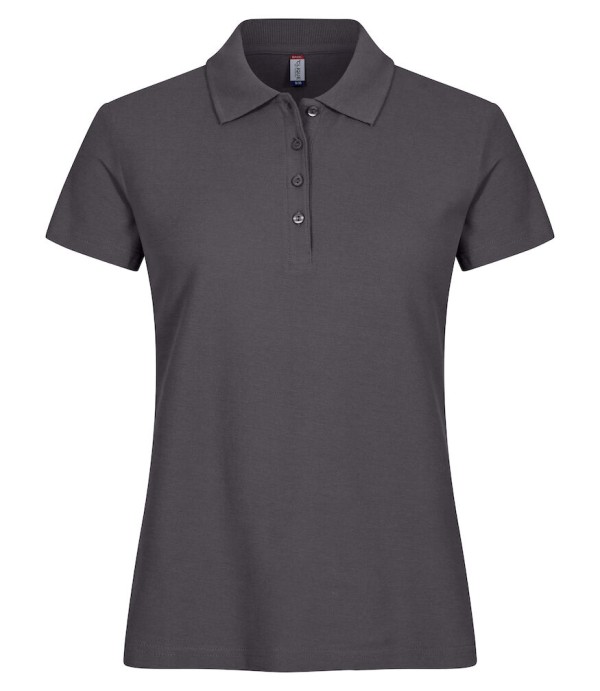 CLIQUE BASIC POLO WOMEN METAALGRIJS