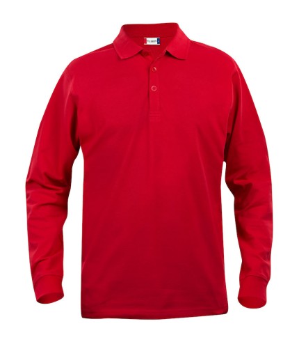 CLIQUE BASIC POLO L/S JUNIOR ROOD