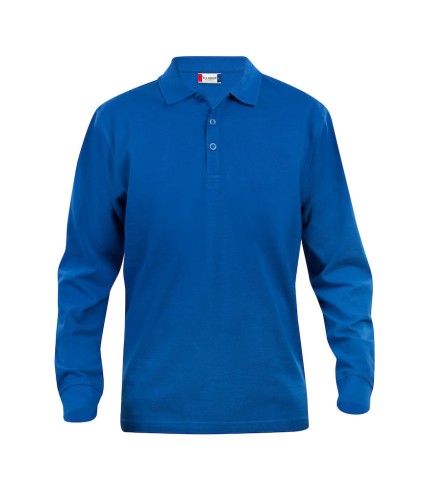 CLIQUE BASIC POLO L/S JUNIOR KOBALT
