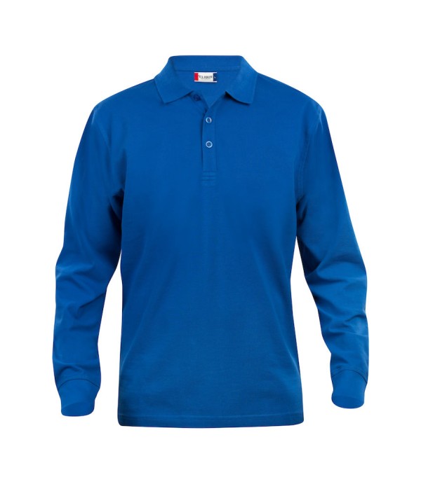 CLIQUE BASIC POLO L/S JUNIOR KOBALT