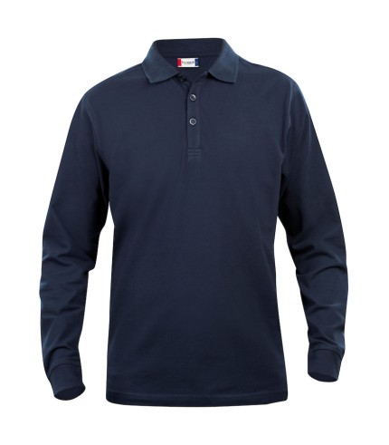 CLIQUE BASIC POLO L/S JUNIOR DARK NAVY