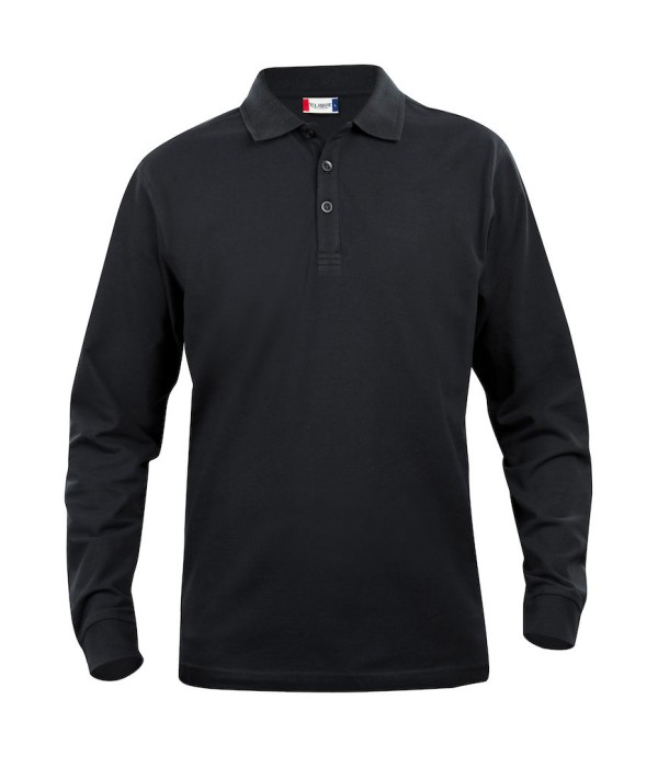 CLIQUE BASIC POLO L/S JUNIOR ZWART