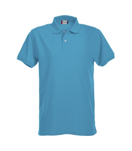 CLIQUE STRETCH PREMIUM POLO TURQUOISE