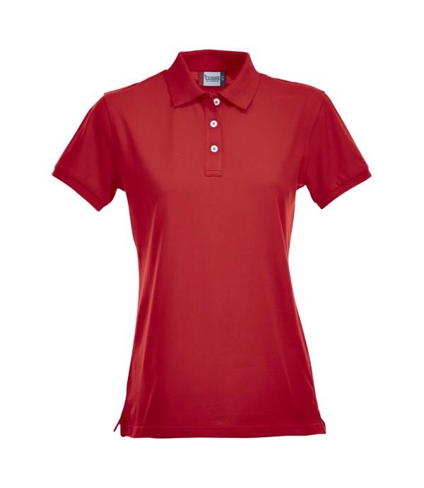 CLIQUE STRETCH PREMIUM POLO WOMEN ROOD