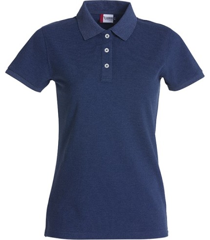 CLIQUE STRETCH PREMIUM POLO WOMEN BLAUWMELANGE