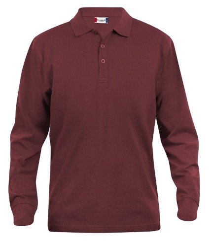 CLIQUE CLASSIC LINCOLN L/S POLO BORDEAUX