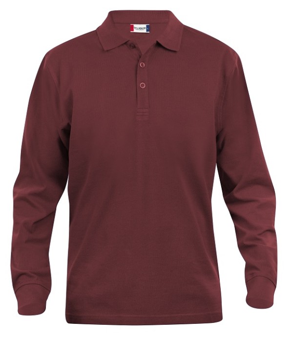 CLIQUE CLASSIC LINCOLN L/S POLO BORDEAUX