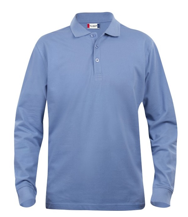 CLIQUE CLASSIC LINCOLN L/S POLO LICHTBLAUW