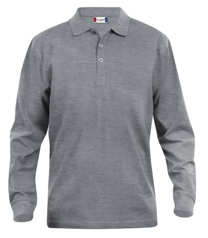 CLIQUE CLASSIC LINCOLN L/S POLO GRIJSMELANGE