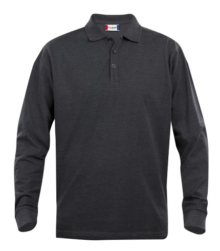 CLIQUE CLASSIC LINCOLN L/S POLO ANTRACIET MELANGE
