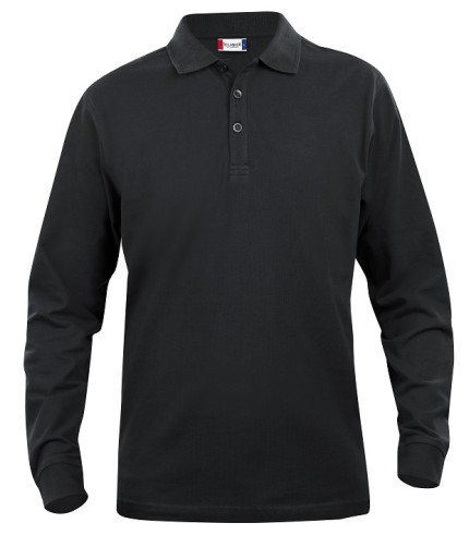 CLIQUE CLASSIC LINCOLN L/S POLO ZWART