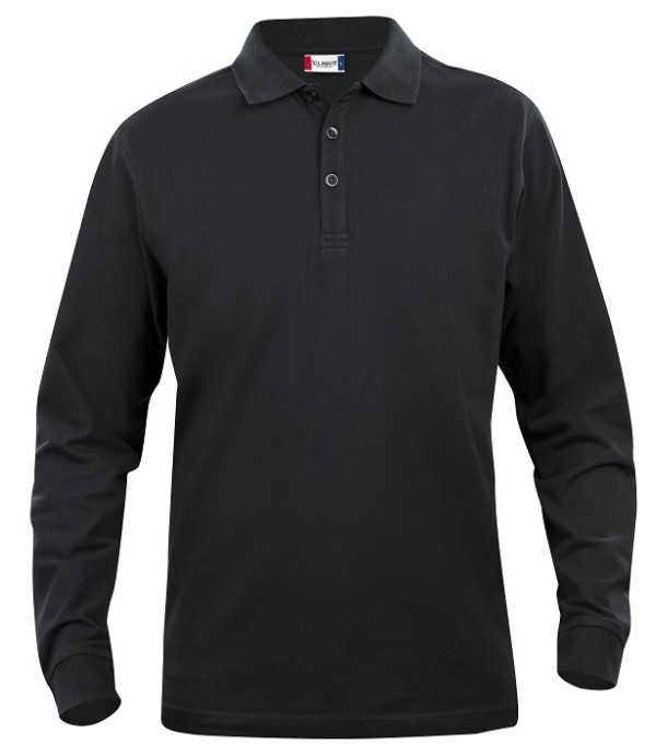CLIQUE CLASSIC LINCOLN L/S POLO ZWART