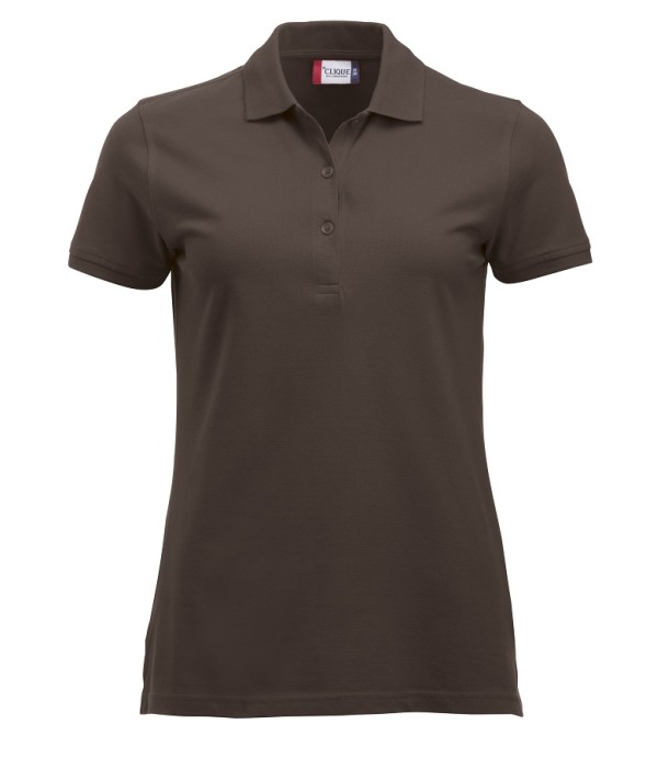 CLIQUE CLASSIC MARION S/S POLO DARK MOCCA
