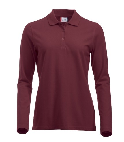 CLIQUE CLASSIC MARION L/S POLO BORDEAUX