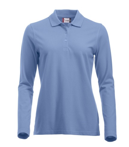 CLIQUE CLASSIC MARION L/S POLO LICHTBLAUW