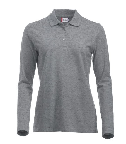 CLIQUE CLASSIC MARION L/S POLO GRIJSMELANGE