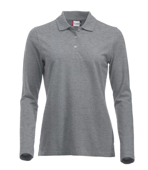 CLIQUE CLASSIC MARION L/S POLO GRIJSMELANGE