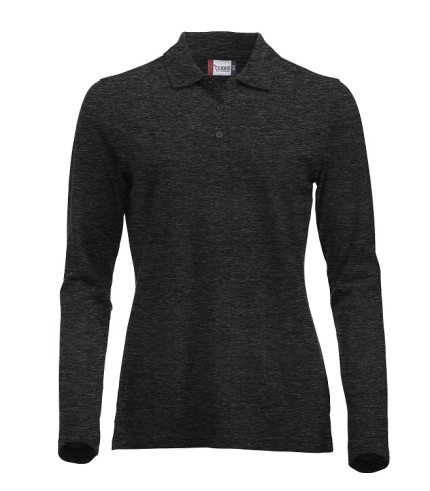 CLIQUE CLASSIC MARION L/S POLO ANTRACIET MELANGE