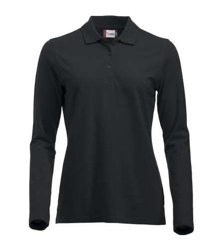 CLIQUE CLASSIC MARION L/S POLO ZWART