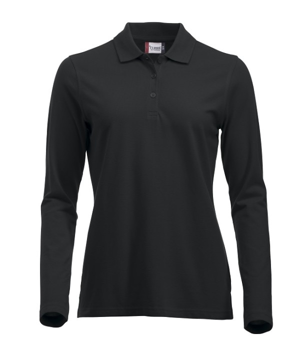 CLIQUE CLASSIC MARION L/S POLO ZWART