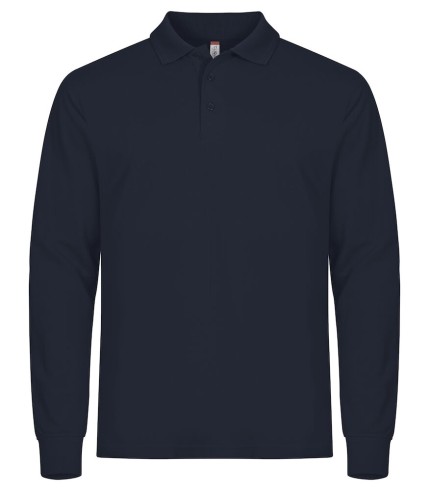 CLIQUE MANHATTAN L/S POLO DARK NAVY