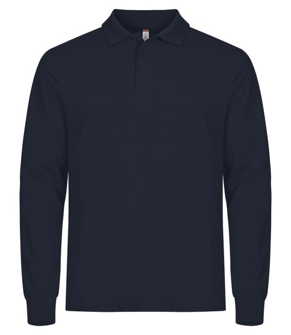 CLIQUE MANHATTAN L/S POLO DARK NAVY