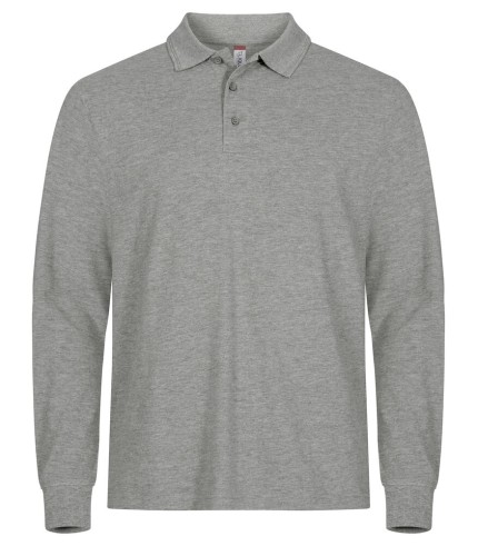 CLIQUE MANHATTAN L/S POLO GRIJSMELANGE