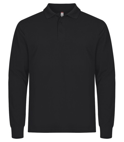 CLIQUE MANHATTAN L/S POLO ZWART