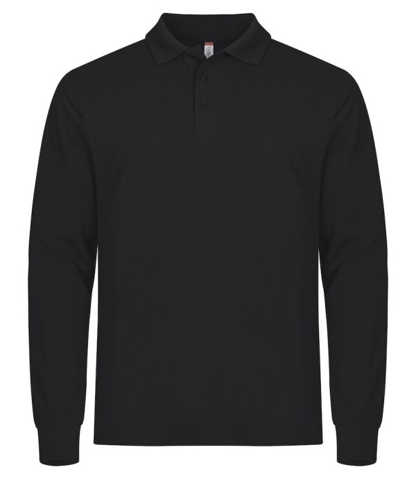 CLIQUE MANHATTAN L/S POLO ZWART