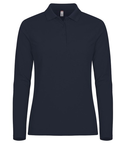 CLIQUE MANHATTAN WOMEN L/S POLO DARK NAVY