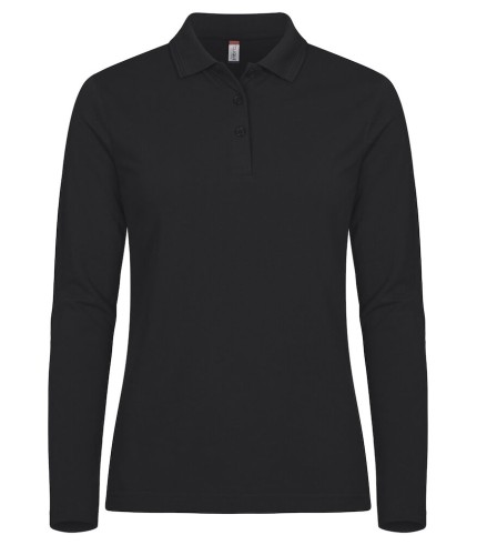 CLIQUE MANHATTAN WOMEN L/S POLO ZWART