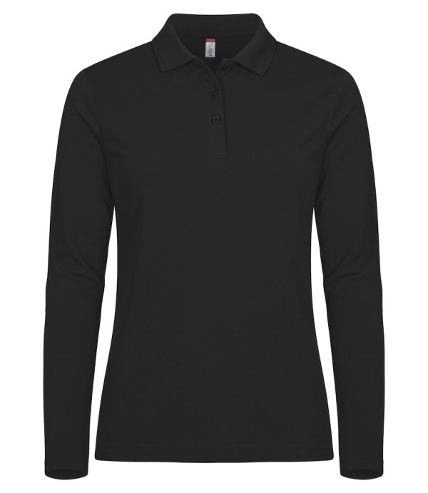 CLIQUE MANHATTAN WOMEN L/S POLO ZWART