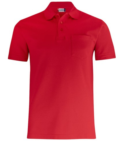CLIQUE BASIC POLO W. POCKET ROOD