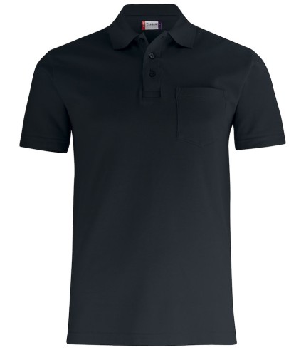 CLIQUE BASIC POLO W. POCKET ZWART