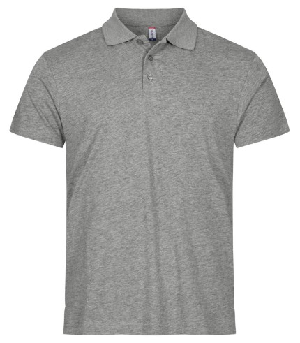 CLIQUE SINGLE JERSEY POLO GRIJSMELANGE