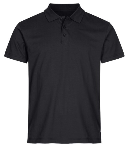 CLIQUE SINGLE JERSEY POLO ZWART
