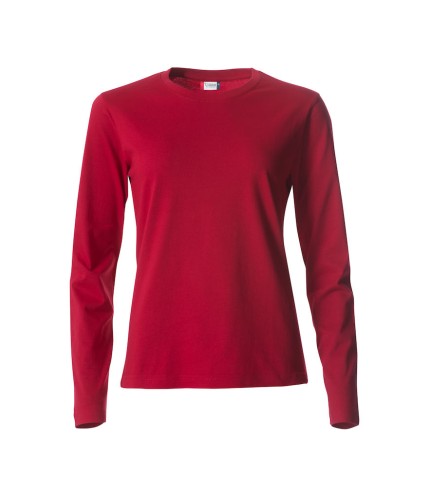 CLIQUE BASIC-T L/S WOMEN ROOD