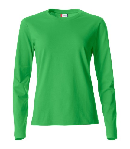 CLIQUE BASIC-T L/S WOMEN APPELGROEN