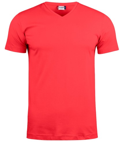 CLIQUE BASIC-T V-NECK ROOD