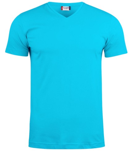 CLIQUE BASIC-T V-NECK TURQUOISE