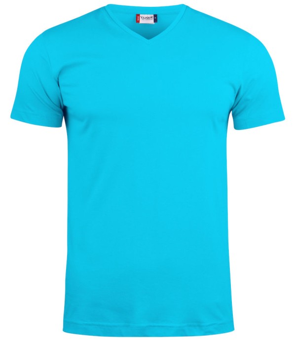 CLIQUE BASIC-T V-NECK TURQUOISE
