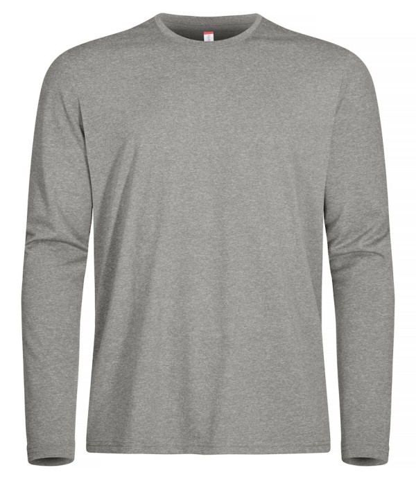 CLIQUE BASIC ACTIVE-T LS GRIJSMELANGE