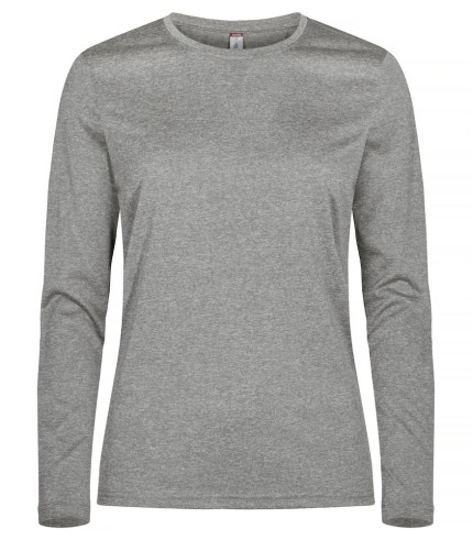 CLIQUE BASIC ACTIVE-T WOMEN LS GRIJSMELANGE