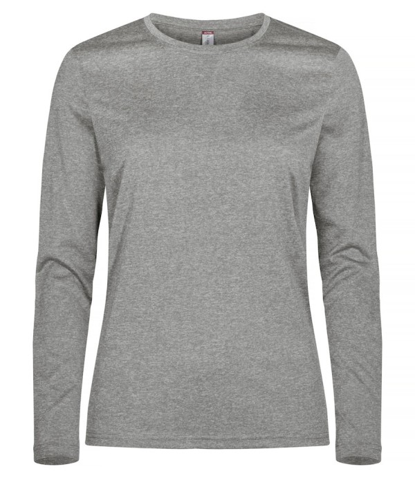 CLIQUE BASIC ACTIVE-T WOMEN LS GRIJSMELANGE
