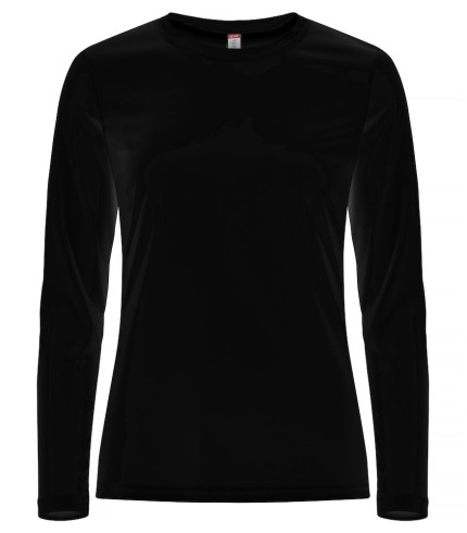 CLIQUE BASIC ACTIVE-T WOMEN LS ZWART