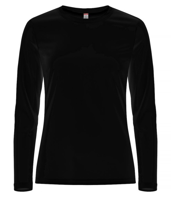 CLIQUE BASIC ACTIVE-T WOMEN LS ZWART