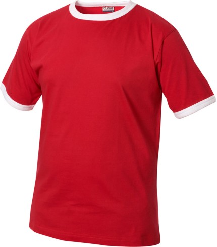 CLIQUE NOME T-SHIRT ROOD/WIT